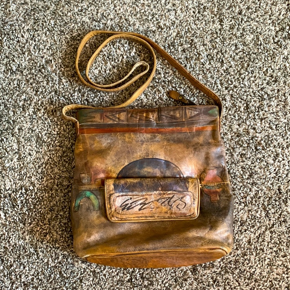 Jane Yoo Hand Painted Purse